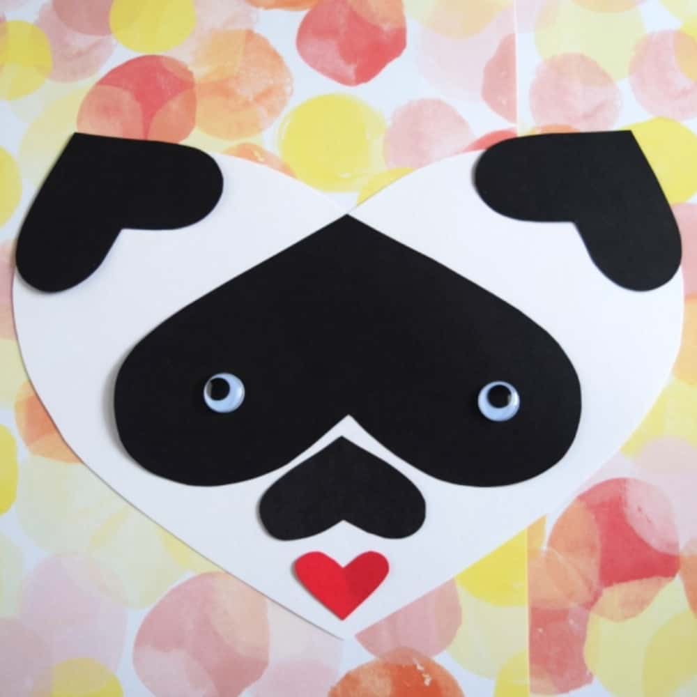 Panda Heart Craft - A Panda made with hearts makes an adorable Valentine's Day craft for kids