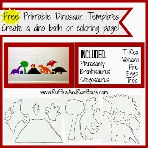 Dinosaur Bath: Free Printable For Your Own Fun!