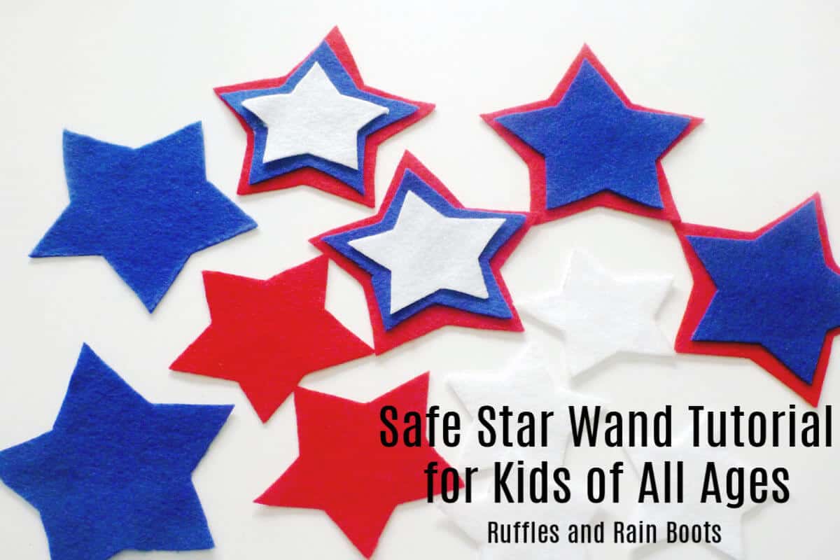 Easy Safe Star Wand Tutorial for kids and 4th of July