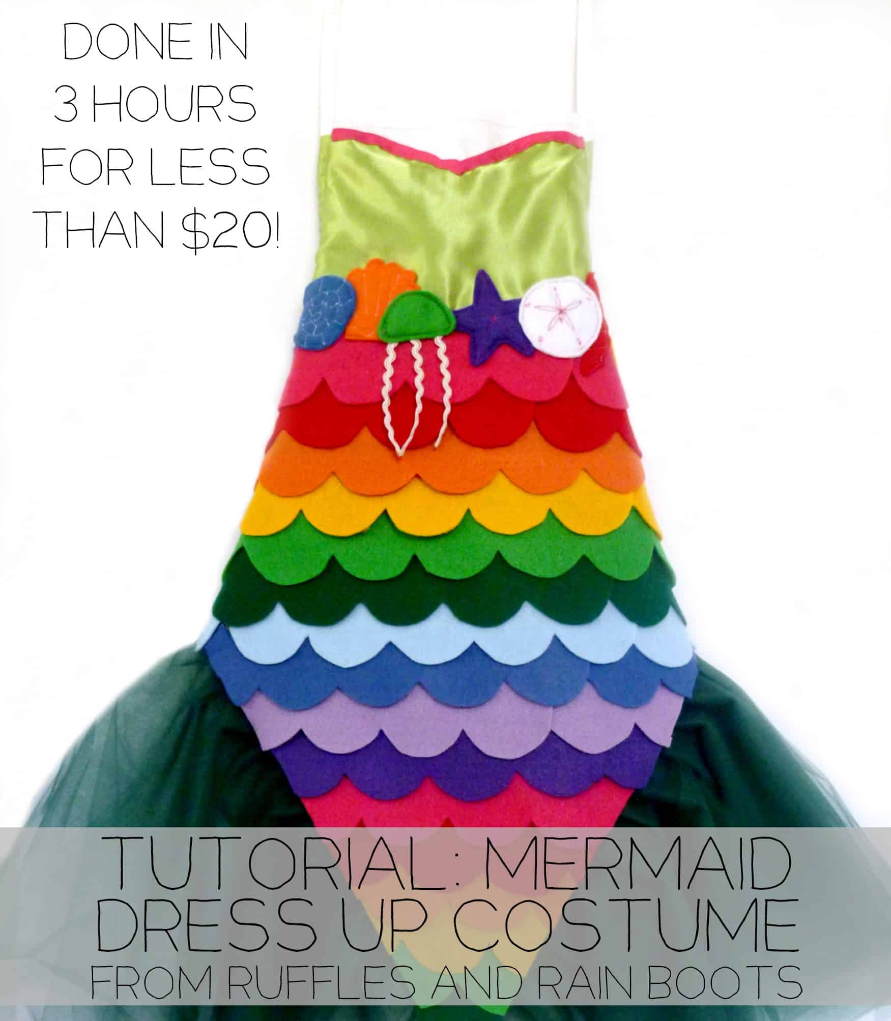 Easy DIY Mermaid Costume for Halloween or Dress Up - Free Pattern!