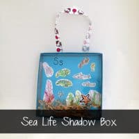 sea life shadow box craft for kids by Ruffles and Rain Boots