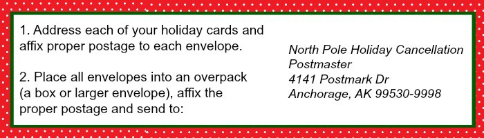 Holiday Cards North Pole Stamp | Ruffles and Rain Boots