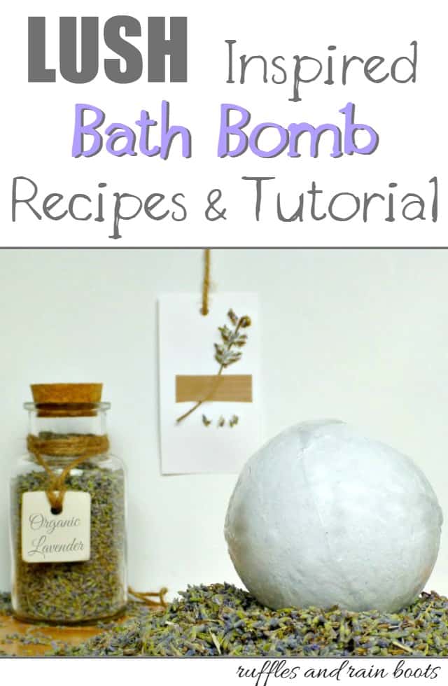 Lush Inspired Bath Bomb Recipe Lavender Vanilla: Ruffles and Rain Boots takes you through a fool proof tutorial to produce these luxurious bombs!