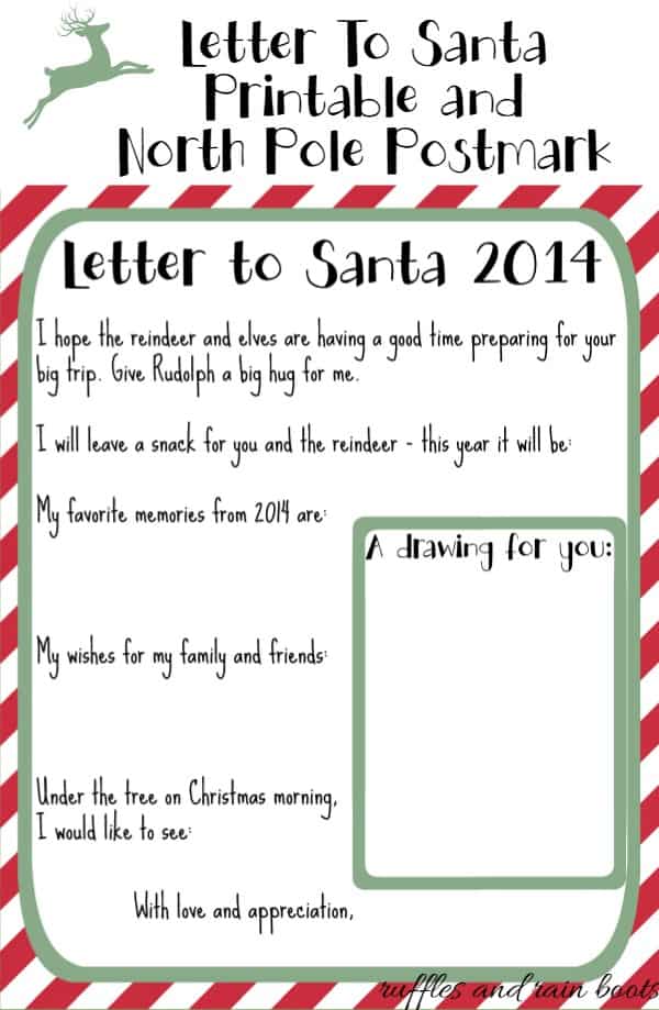 Send Letters To Santa Ruffles and Rain Boots