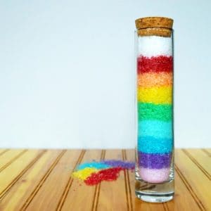 Amazing (and Easy) Rainbow Bath Salts DIY