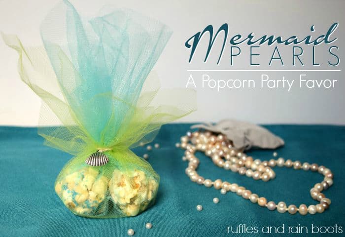 Mermaid Pearls Popcorn Party Favor