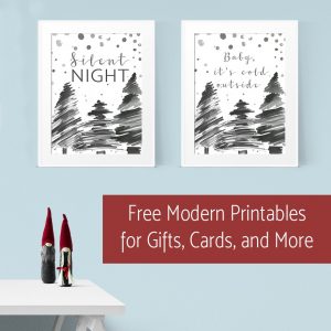 Free Modern Christmas Printables