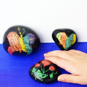 A Fun Scratch Art Rock Painting Craft for Kids