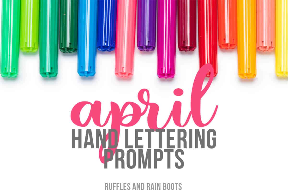 Grab these Hand Lettering Prompts for April, featuring 3 font and type styles and a free, 11-page practice workbook! These prompts are also great for bullet journals and doodling.