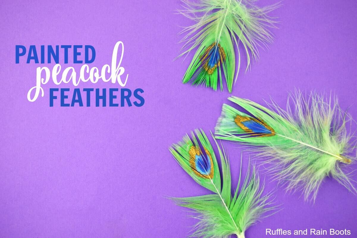 Learn how to craft with painted peacock feathers