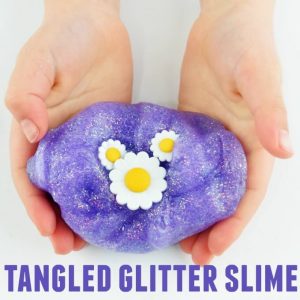 Tangled Glitter Slime – Rapunzel Movie Night