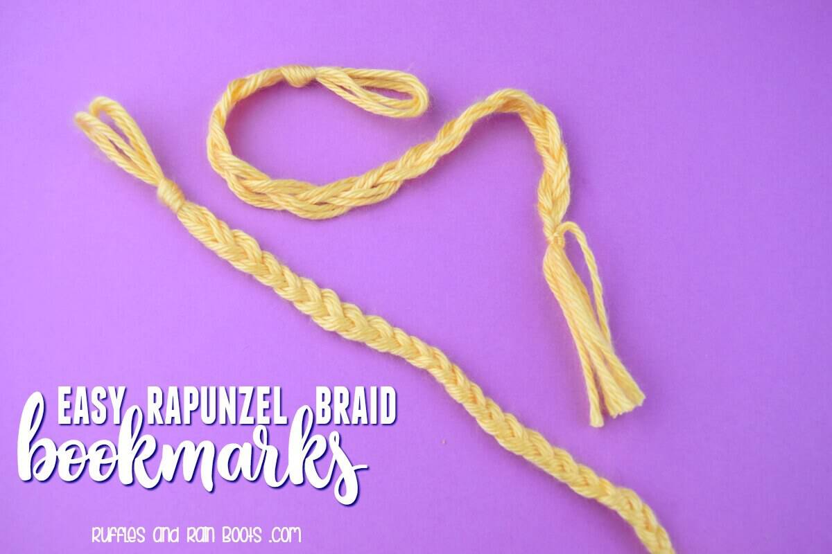 Easy Rapunzel Braid Bookmark Tangled Movie Craft