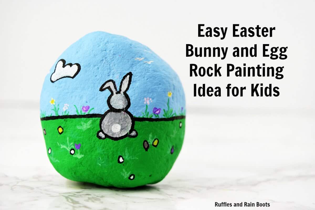 Rock Painting Bunny Craft for Kids and Adults