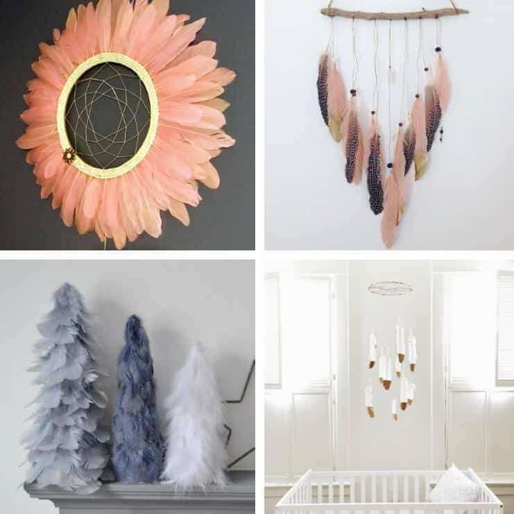 These are the best painted feather projects for the home. Such fun, natural boho style