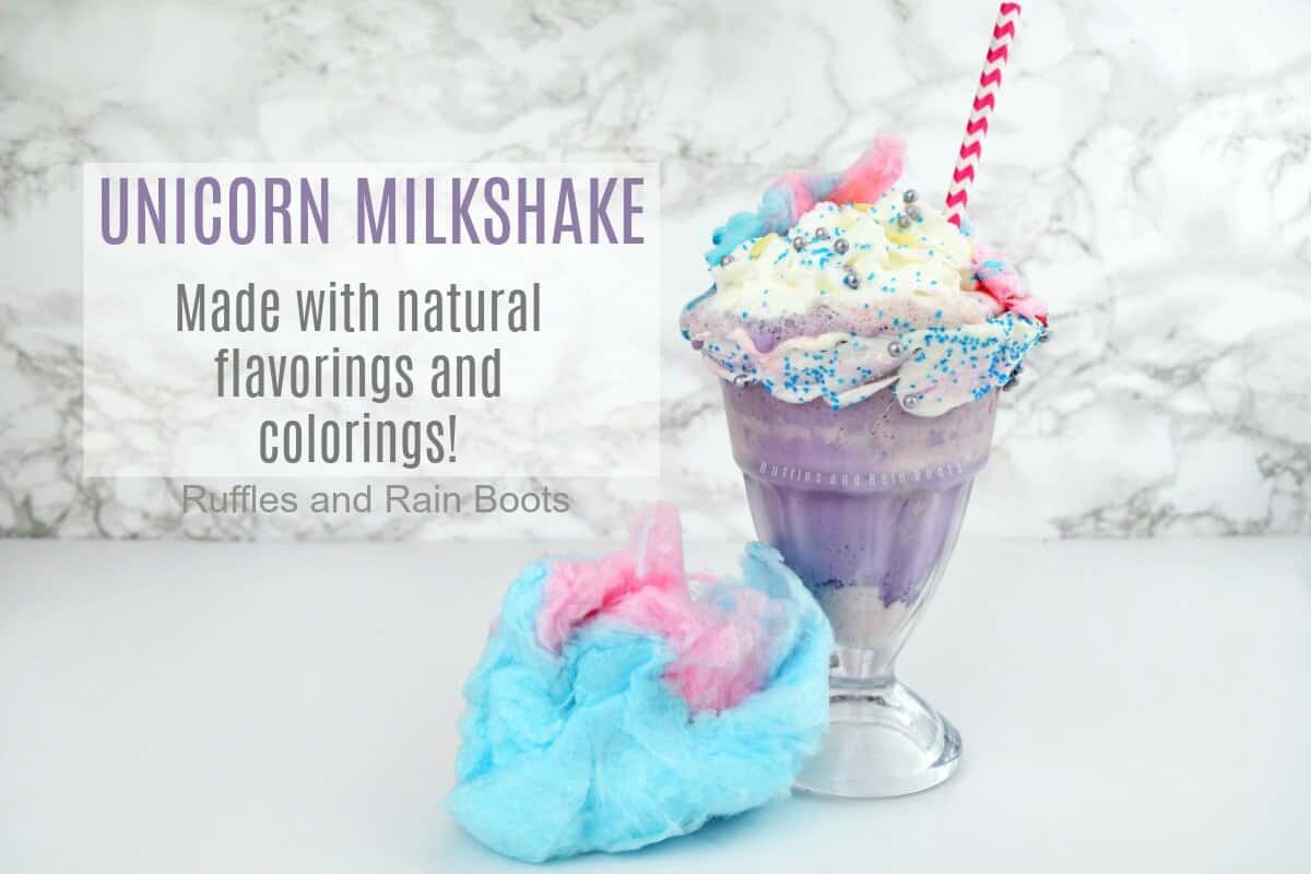 Make this all natural unicorn milkshake using no artificial colors or flavors
