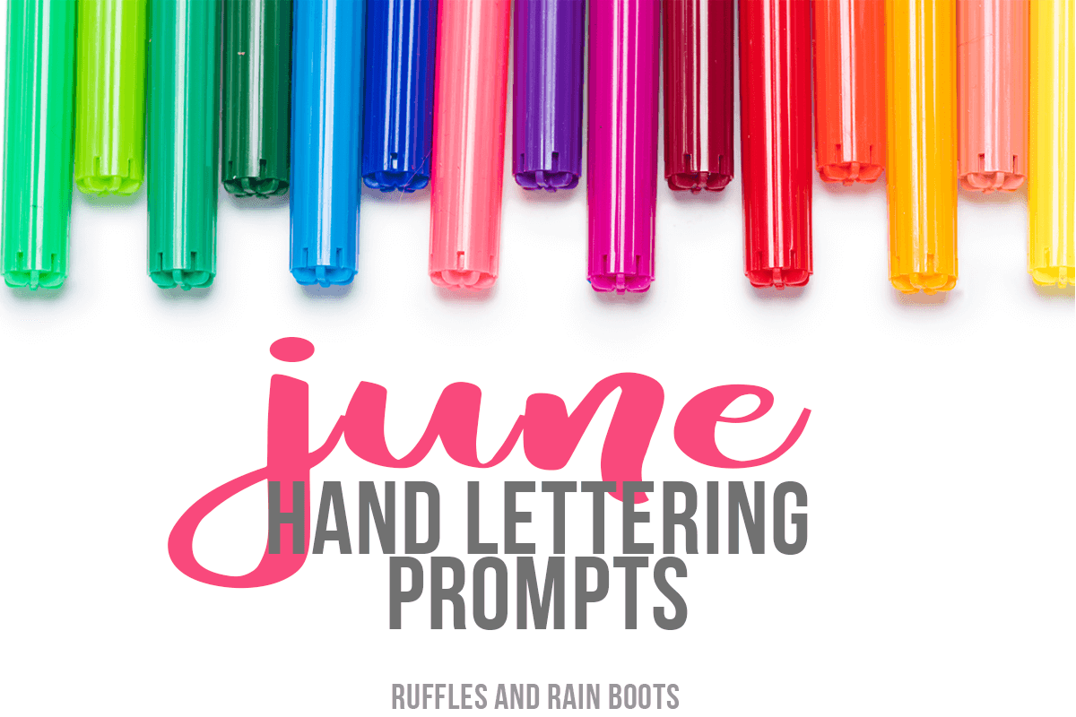 June hand lettering practice free workbook