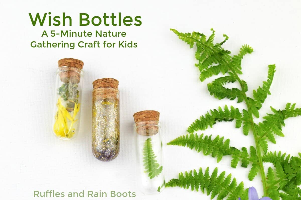 Wishing Bottles a Quick Nature Craft for Kids
