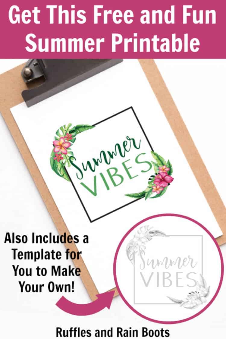 This free summer calligraphy practice and printable set are just the quick craft to fit in between swims and ice cream. Included is a fully colored and lettered summer printable and a calligraphy practice sheet. #handlettering #brushlettering #calligraphy #summer #summerprintable #freeprintable #printable #lettering