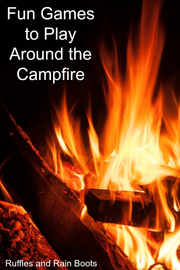 Play these fun camping games and go beyond the ghost stories. Fun games and activities for kids and families to make camping even more special! #camping #campinggames #campingactivities #campfire #campfiregames #campingwithkids #rufflesandrainboots