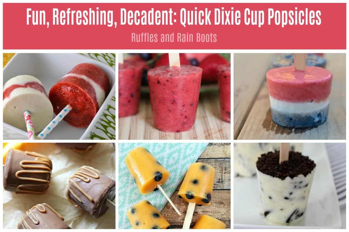 Dixie Cup pops for kids