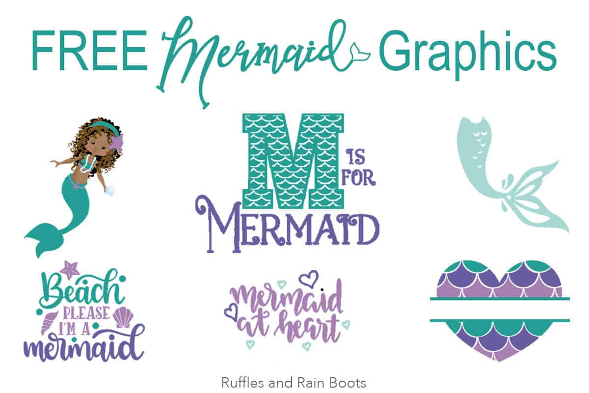 Mermaid instant download svg file cut for cricut Embellishments Craft ...