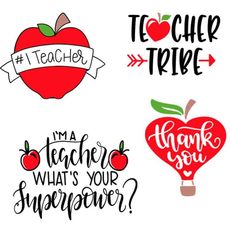 Free Teacher SVG Files – Appreciation Week and Back to School