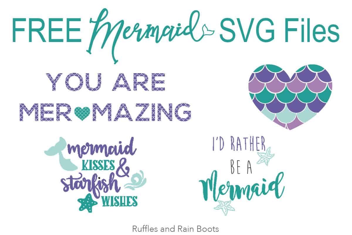 Mermaid svg free files for Cricut Silhouette crafting crafts