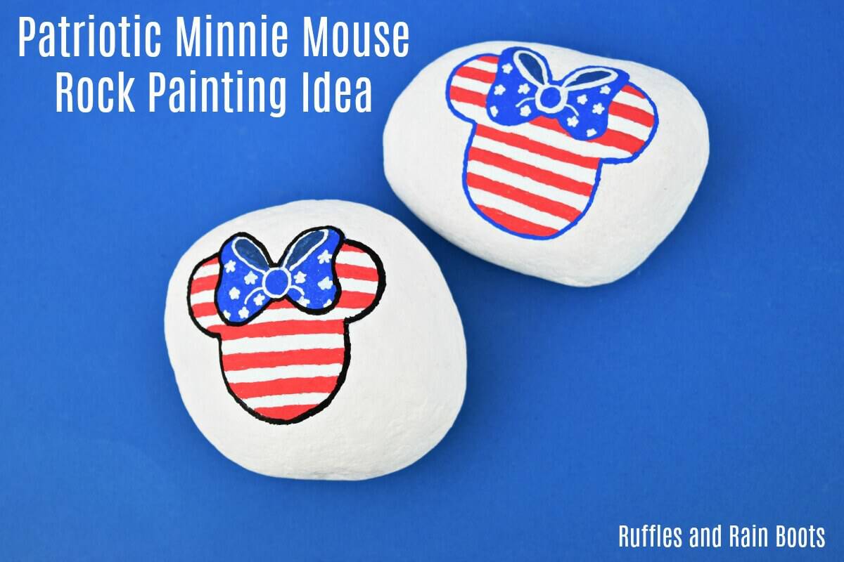 Independence Day Rock Ideas Minnie Mouse American Flag