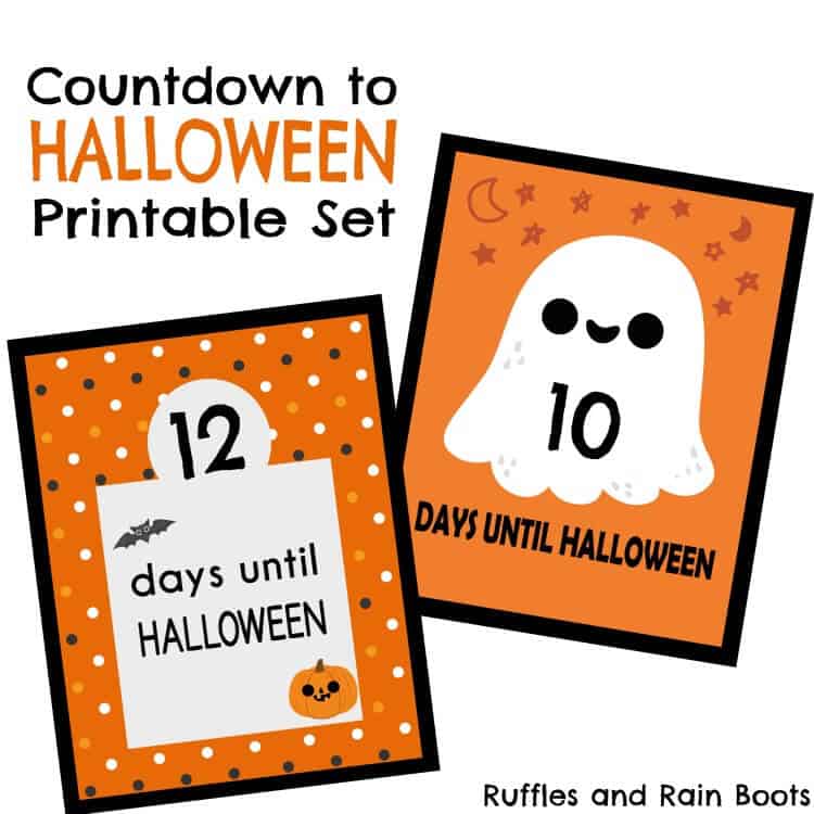 Set of Two Free Halloween Countdown Printables