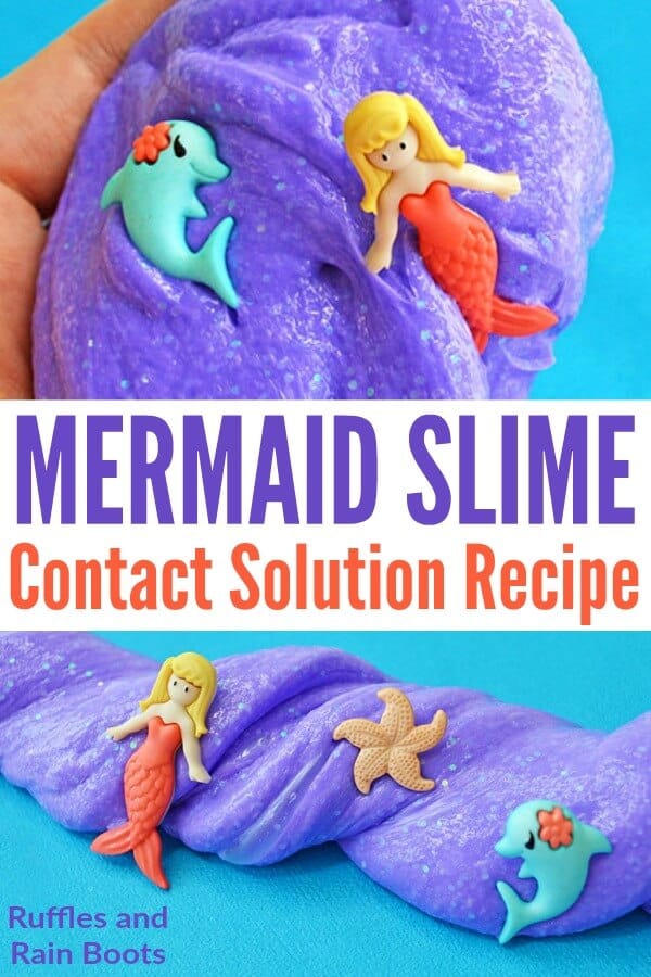 easy safe slime recipe for mermaid slime sensory play for young kids