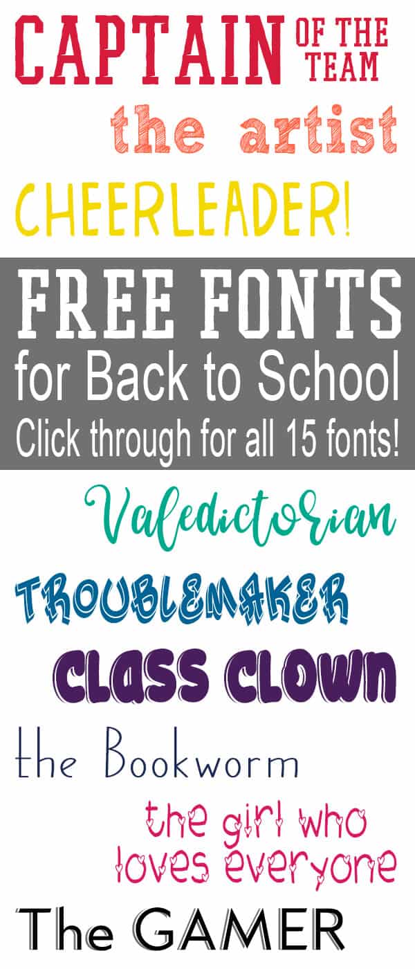 Back to School font