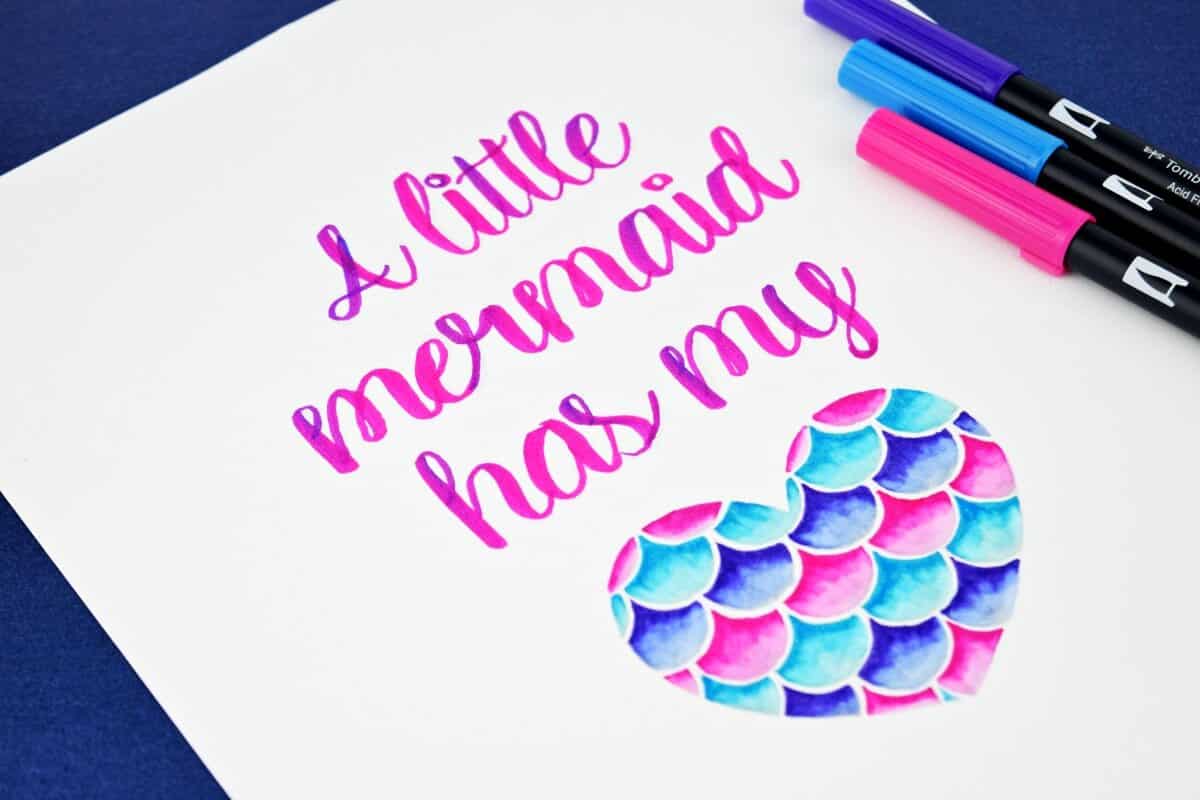 Mermaid Lettering Practice Set