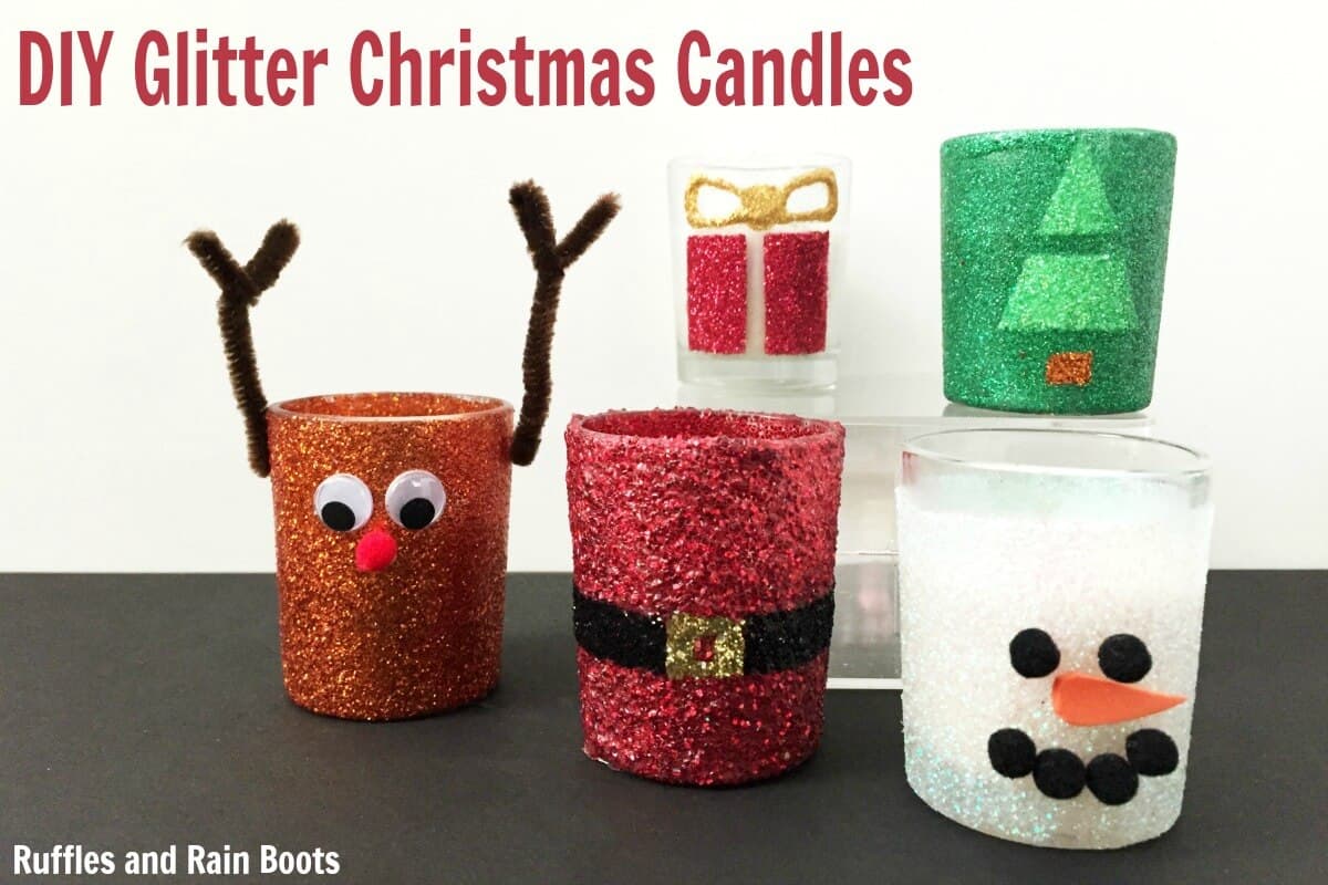 DIY Glitter Foam Candle Making For Christmas Decorations