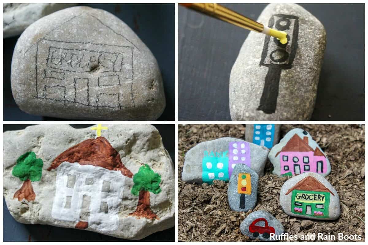 how to make a rock village rock painting idea kindness rock