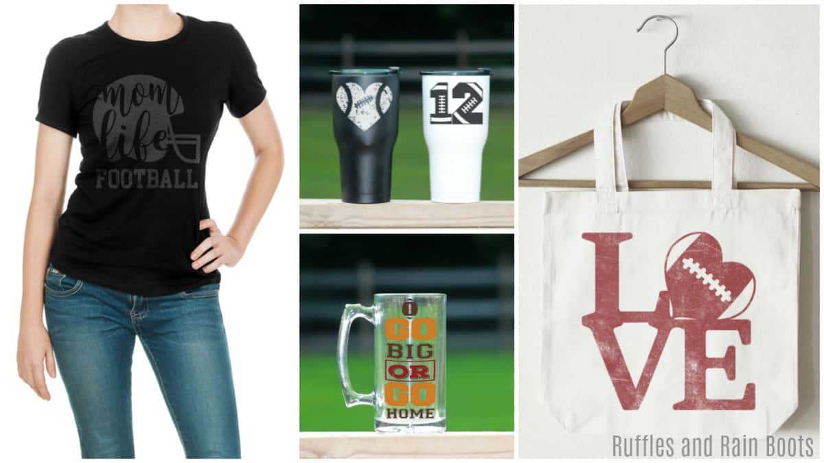 Ideas for Football SVG Cut File Projects and DIY Gift Ideas for Football Lovers