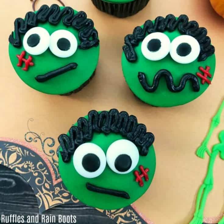 Adorable Frankenstein Cupcakes