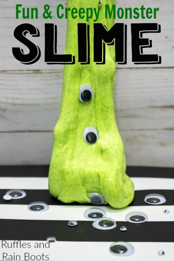 Make this fun and creepy monster slime for Halloween, monster party, or family movie night.