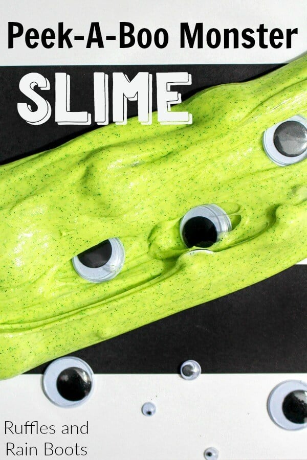 Peek-a-Boo monster slime recipe for kids