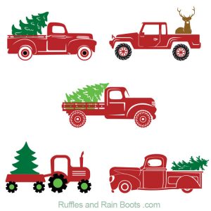 Free Christmas Truck SVG Files