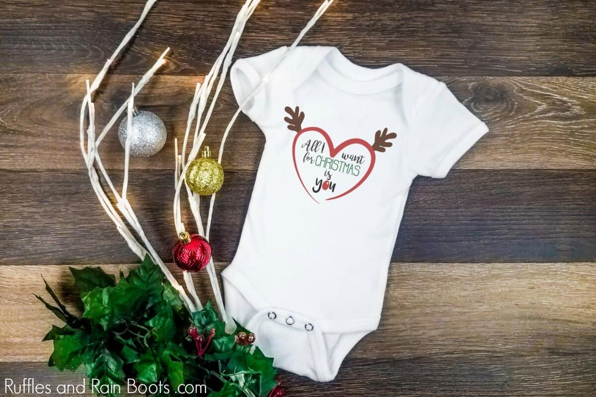 Free Reindeer SVG for Baby's First Christmas
