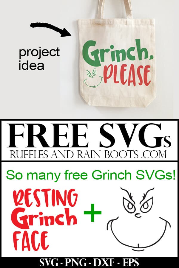 Grinch Please SVG File Free for The Grinch Christmas crafts and gifts