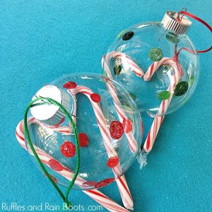 DIY Glitter Polka Dot Ornaments