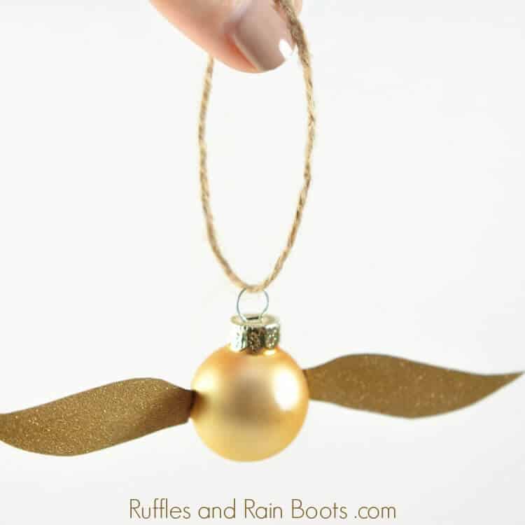 Harry Potter Golden Snitch Craft on white background