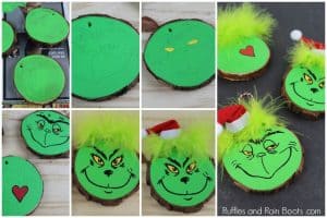 DIY Grinch Ornament Set for a Christmas Tree or Gifts