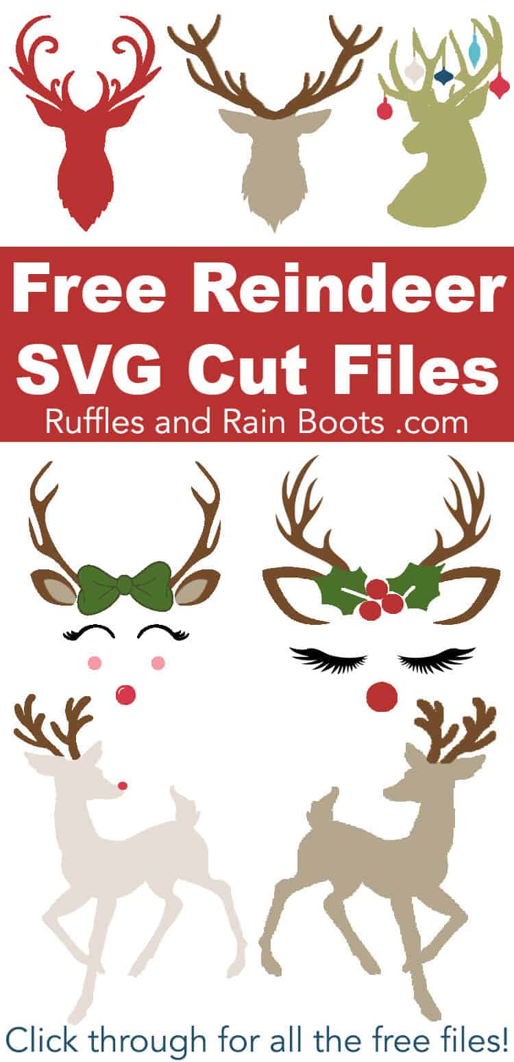 Click to see this collection of free Reindeer SVGs and antler cut files