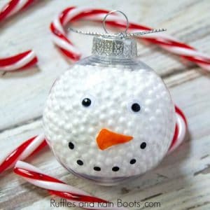 Quick Dollar Store Snowman Ornament – A 10-Minute Easy Craft
