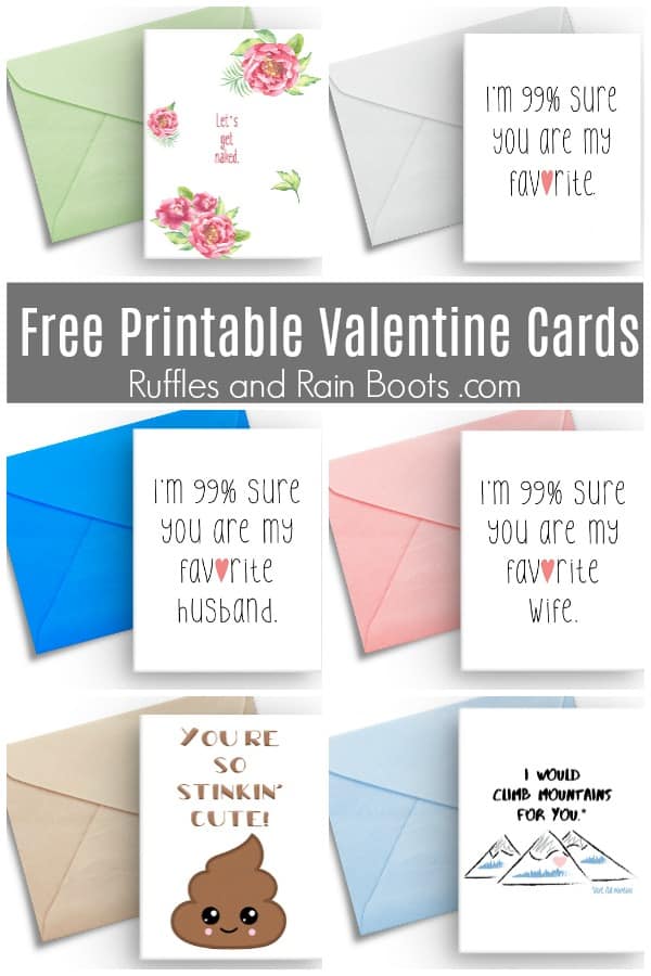 These [Hilarious] Printable Valentine's Cards for Adults are Ready NOW!