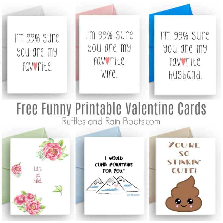 These [Hilarious] Printable Valentine's Cards for Adults are Ready NOW!