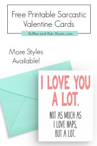 Free Sarcastic Printable Valentines - Cards for Adults
