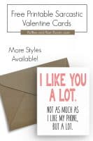Free Sarcastic Printable Valentines - Cards for Adults